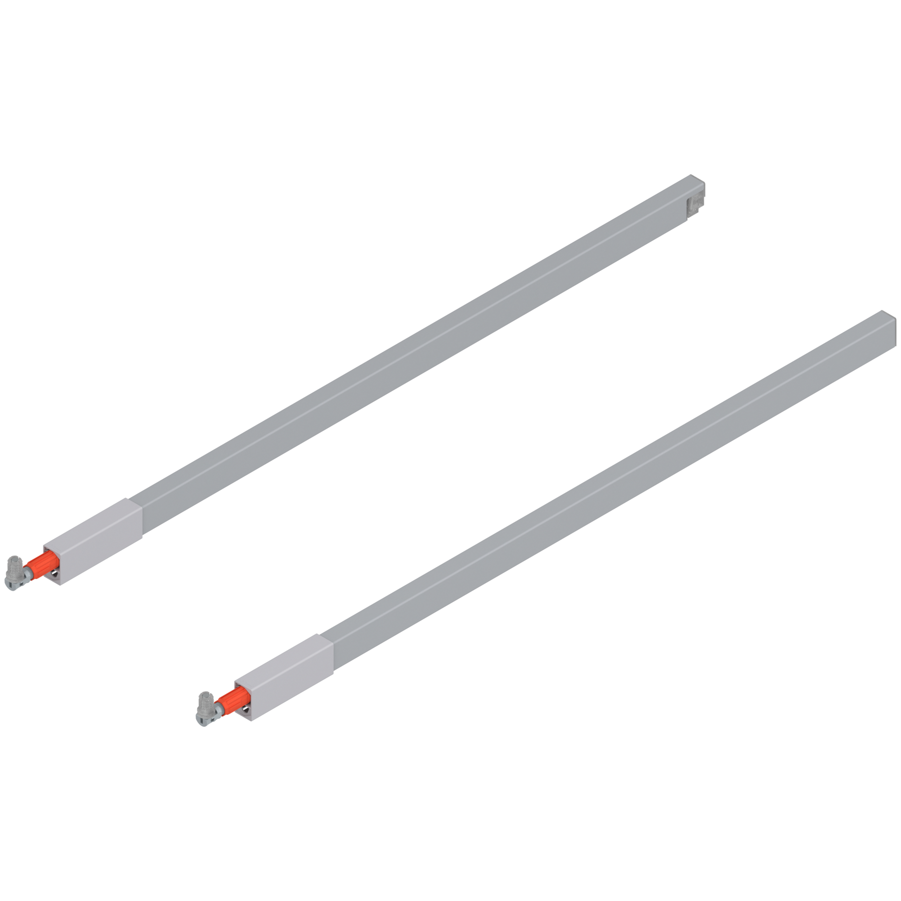 Reling podłużny TANDEMBOX  (górny), do szuflady z wysokim frontem, dł.=650 mm, lewy/prawy, do TANDEMBOX antaro, do , R9006 szara