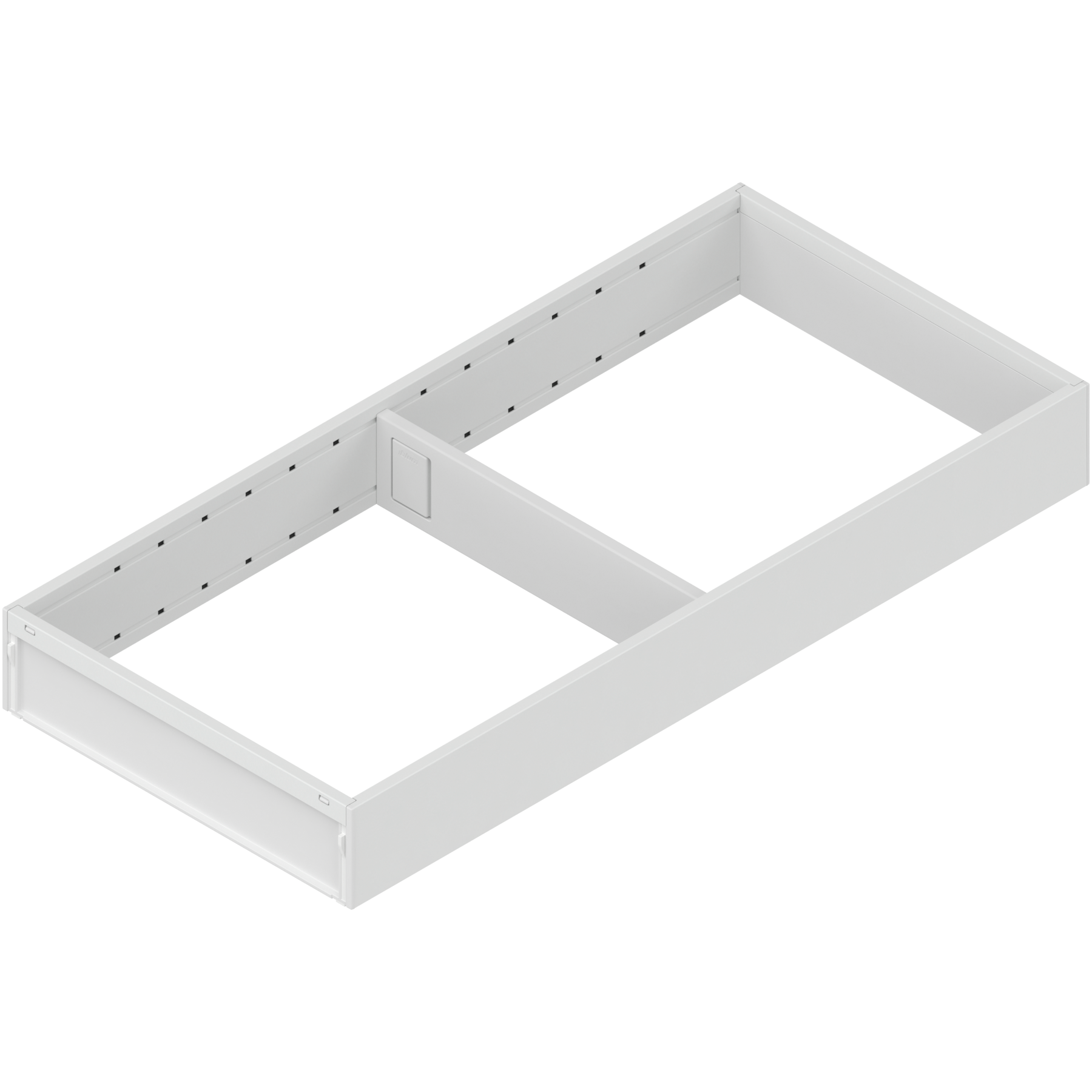 AMBIA-LINE  ramki do szuflady standardowej, do LEGRABOX/MERIVOBOX, stal, dł.=450 mm, szerokość=200 mm, jedwabiście biały mat