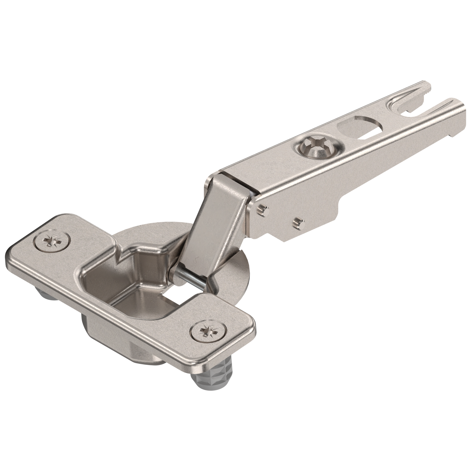 MODUL zawias standard. 100°, Drzwi nakładane, puszka: wciskana, niklowany