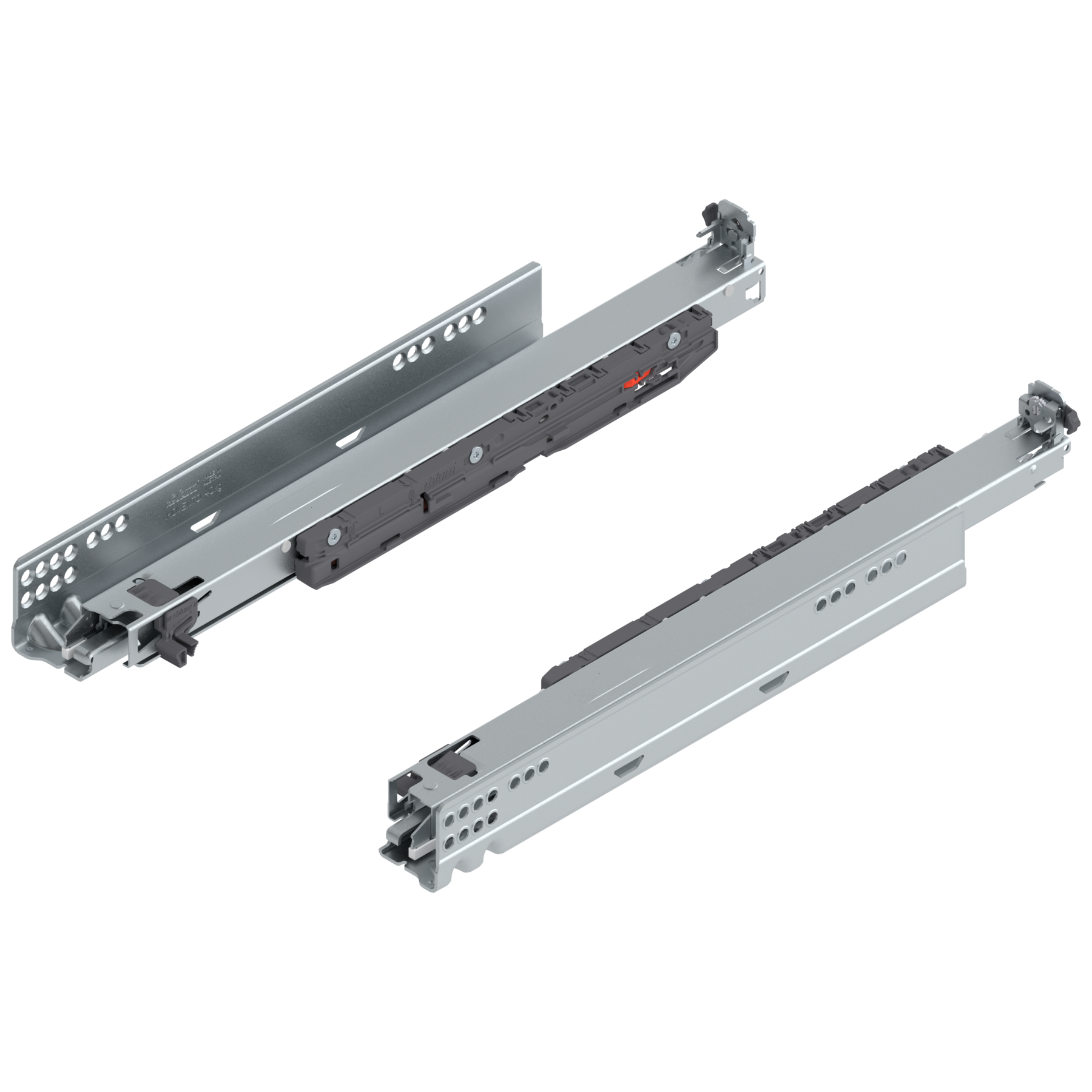 MOVENTO z BLUMOTION S, pełny wysuw, prowadnica, 40 kg, dł.=420 mm, wymaga sprzęgła, lewa/prawa, cynkowana