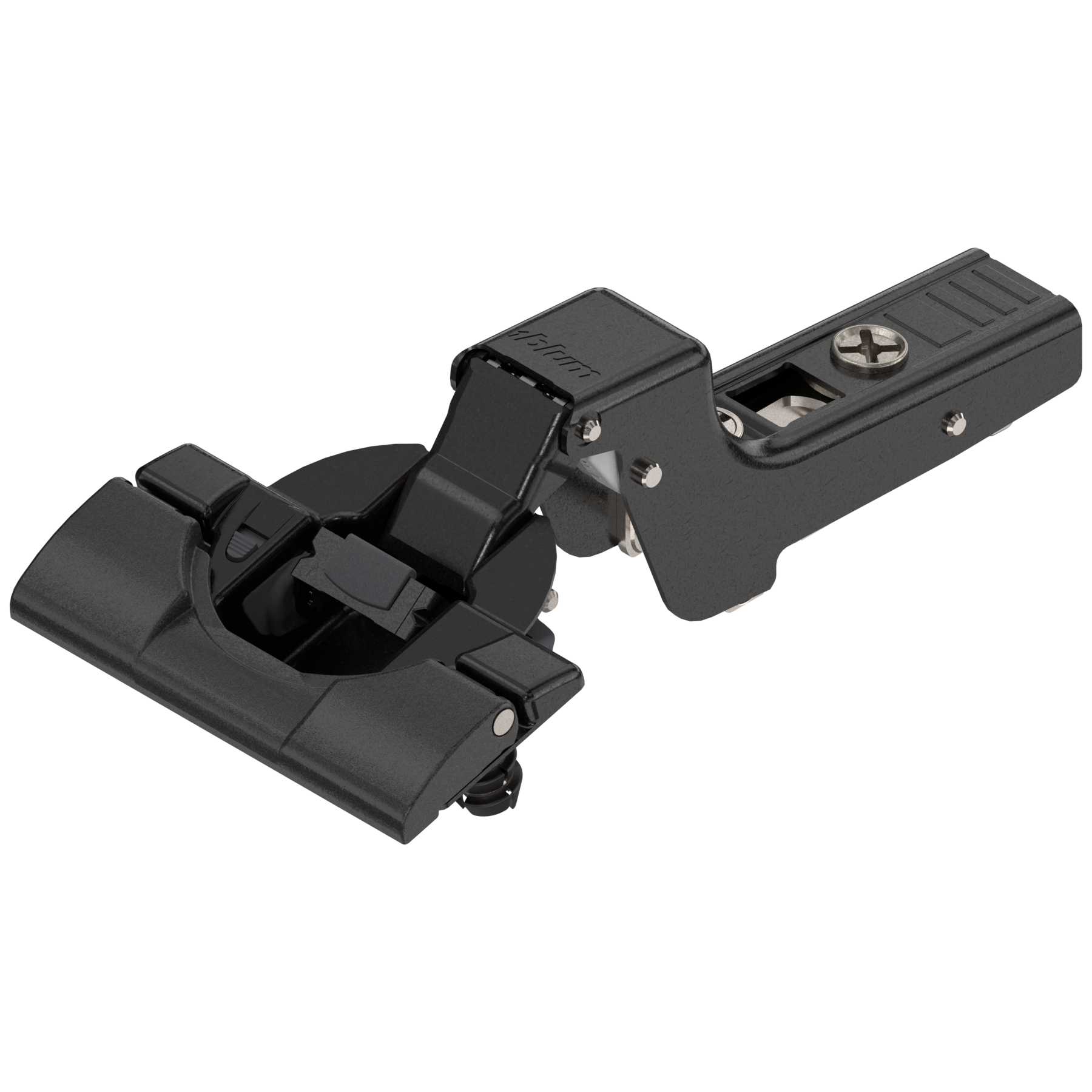 CLIP top BLUMOTION zawias standard. 110°, Drzwi wpuszczane, puszka: INSERTA, czarny