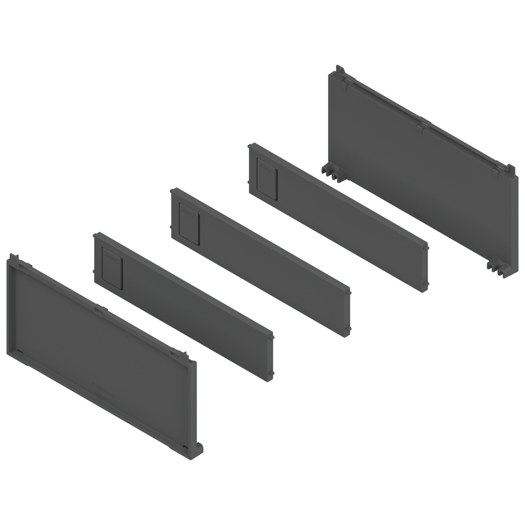 AMBIA-LINE zestaw na butelki, do LEGRABOX/MERIVOBOX, antracyt mat