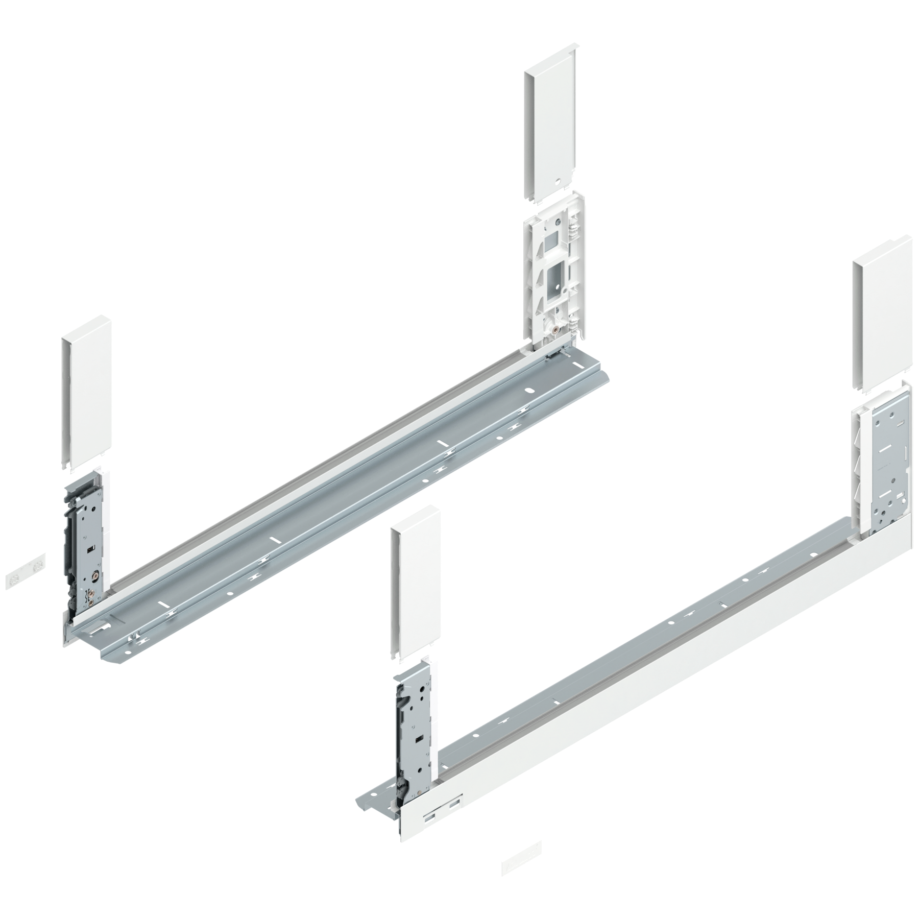 Bok szuflady LEGRABOX, wysokość C (177 mm), dł.=650 mm, lewy/prawy, do LEGRABOX free, jedwabiście biały mat