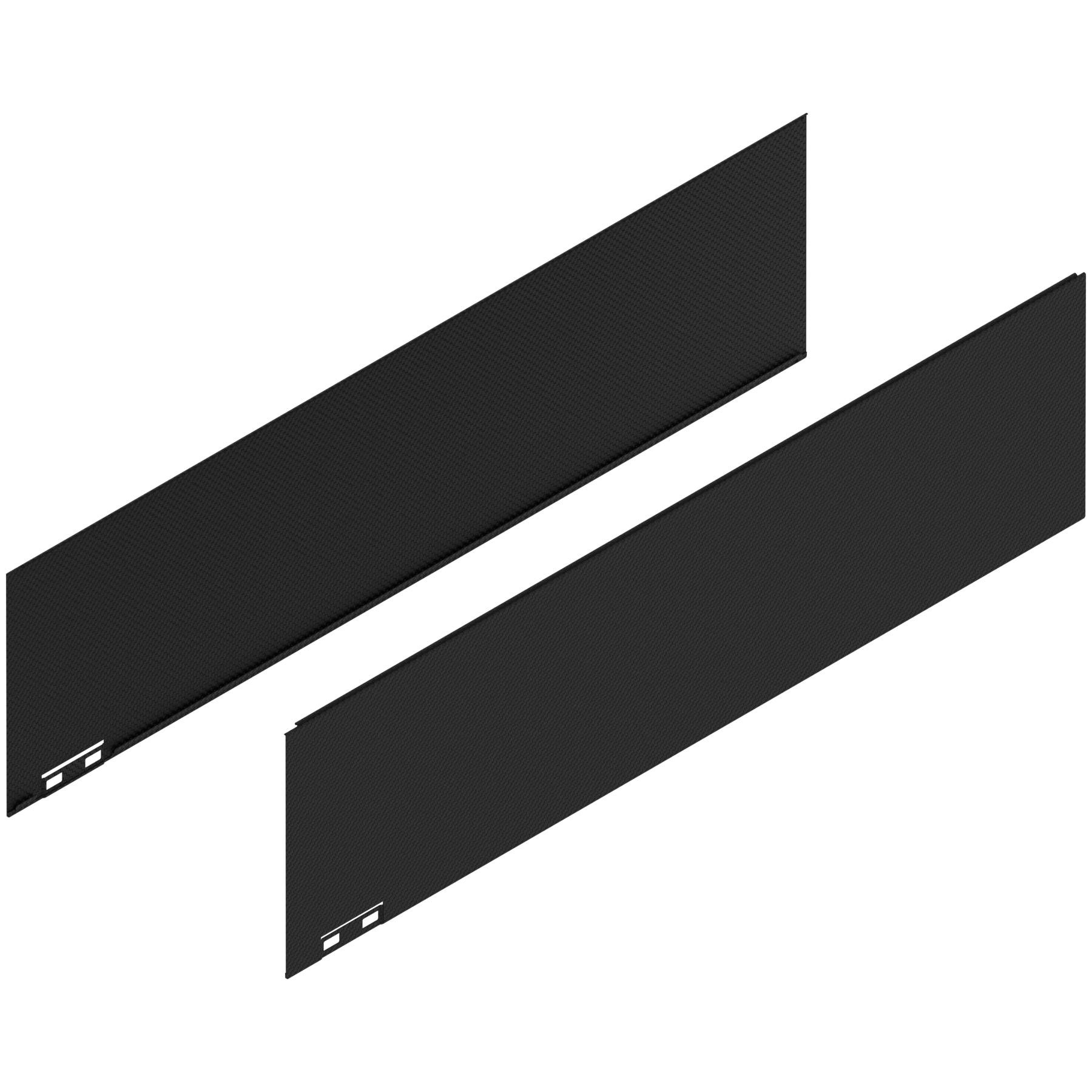 LEGRABOX Element dekoracyjny, wysokość C (177 mm), dł.=650 mm, prawy+lewy, czarny carb./carb.look