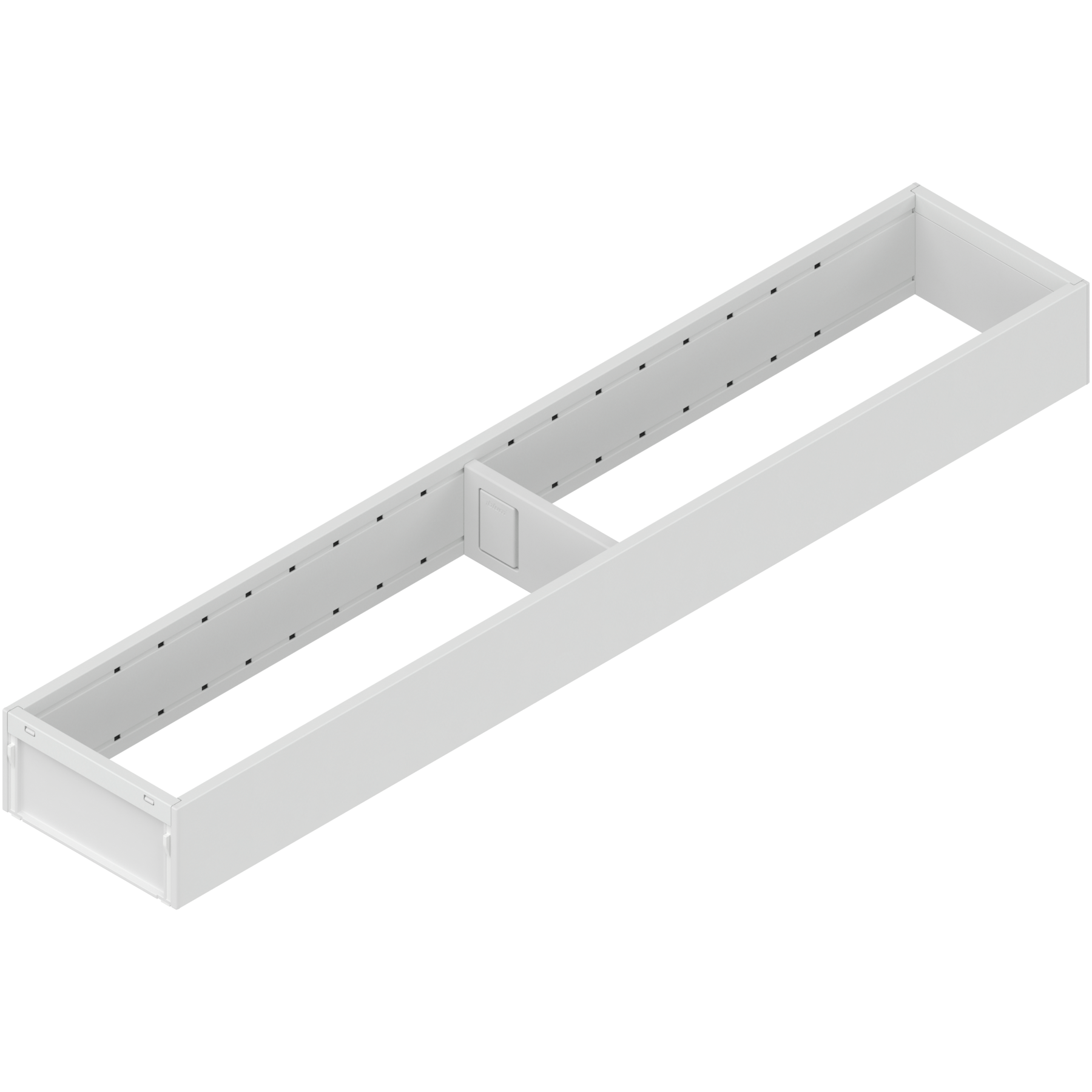 AMBIA-LINE  ramki do szuflady standardowej, do LEGRABOX/MERIVOBOX, stal, dł.=550 mm, szerokość=100 mm, jedwabiście biały mat