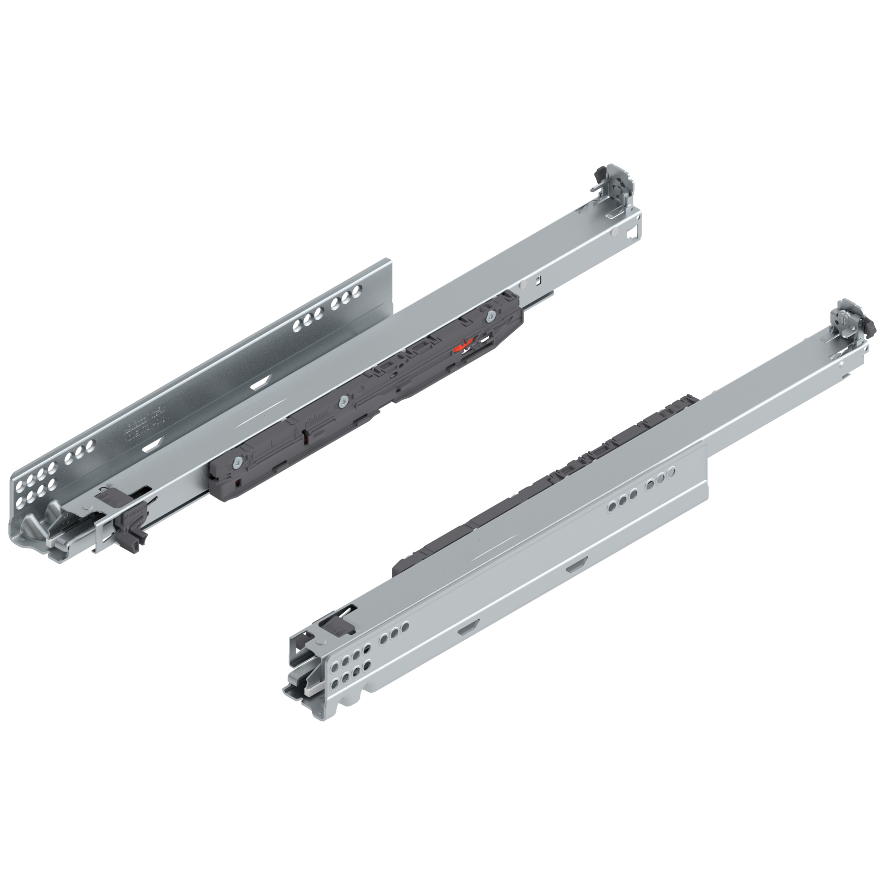 MOVENTO z BLUMOTION S, pełny wysuw, prowadnica, 40 kg, dł.=480 mm, wymaga sprzęgła, lewa/prawa, cynkowana