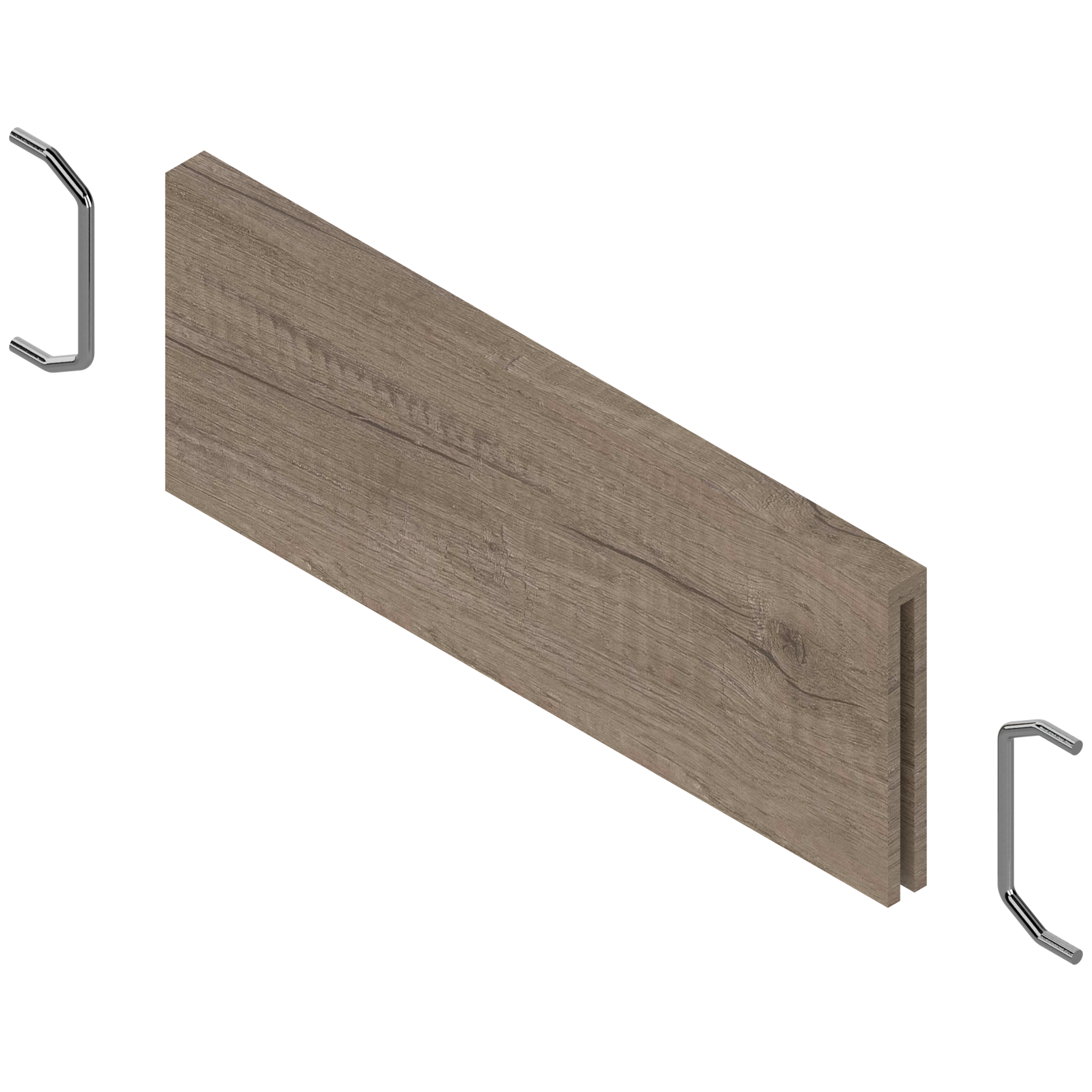 AMBIA-LINE listwa poprzeczna, do LEGRABOX/MERIVOBOX do szuflady standardowej (ZC7SXXXRHD), w opcji drewnopodobnej, Dąb Nebr. szary ST10
