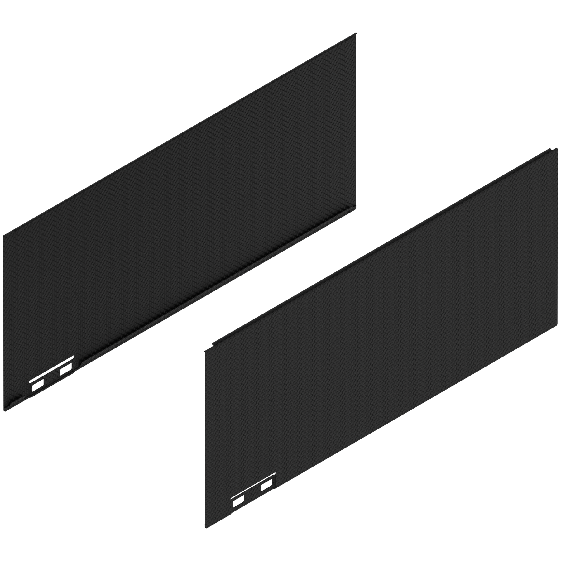 LEGRABOX Element dekoracyjny, wysokość C (177 mm), dł.=400 mm, prawy+lewy, czarny carb./carb.look