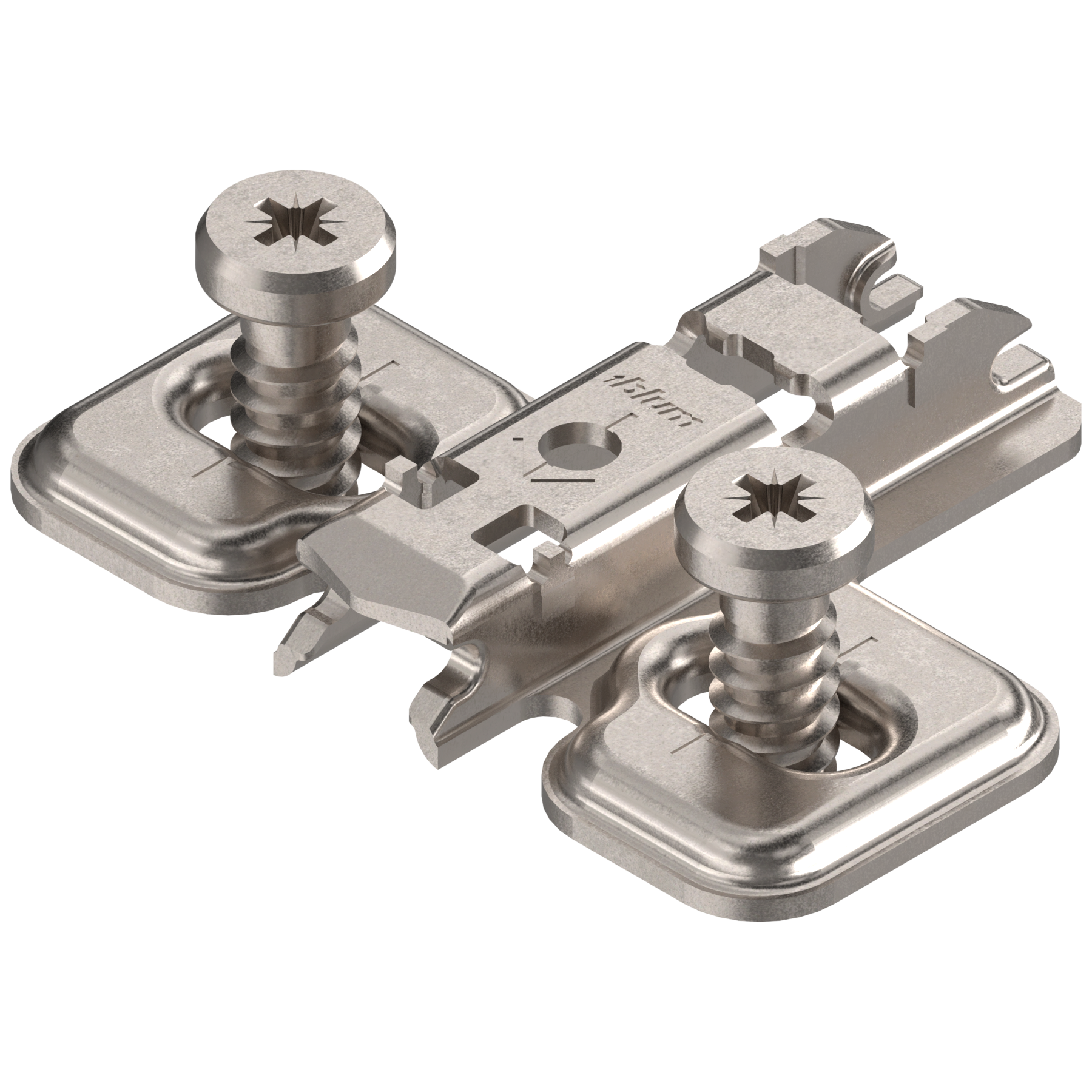 CLIP prowadnik, krzyżakowy, 0 mm, Stal, na zamont. EURO wkręty, RW: otwór podłużny, niklowany