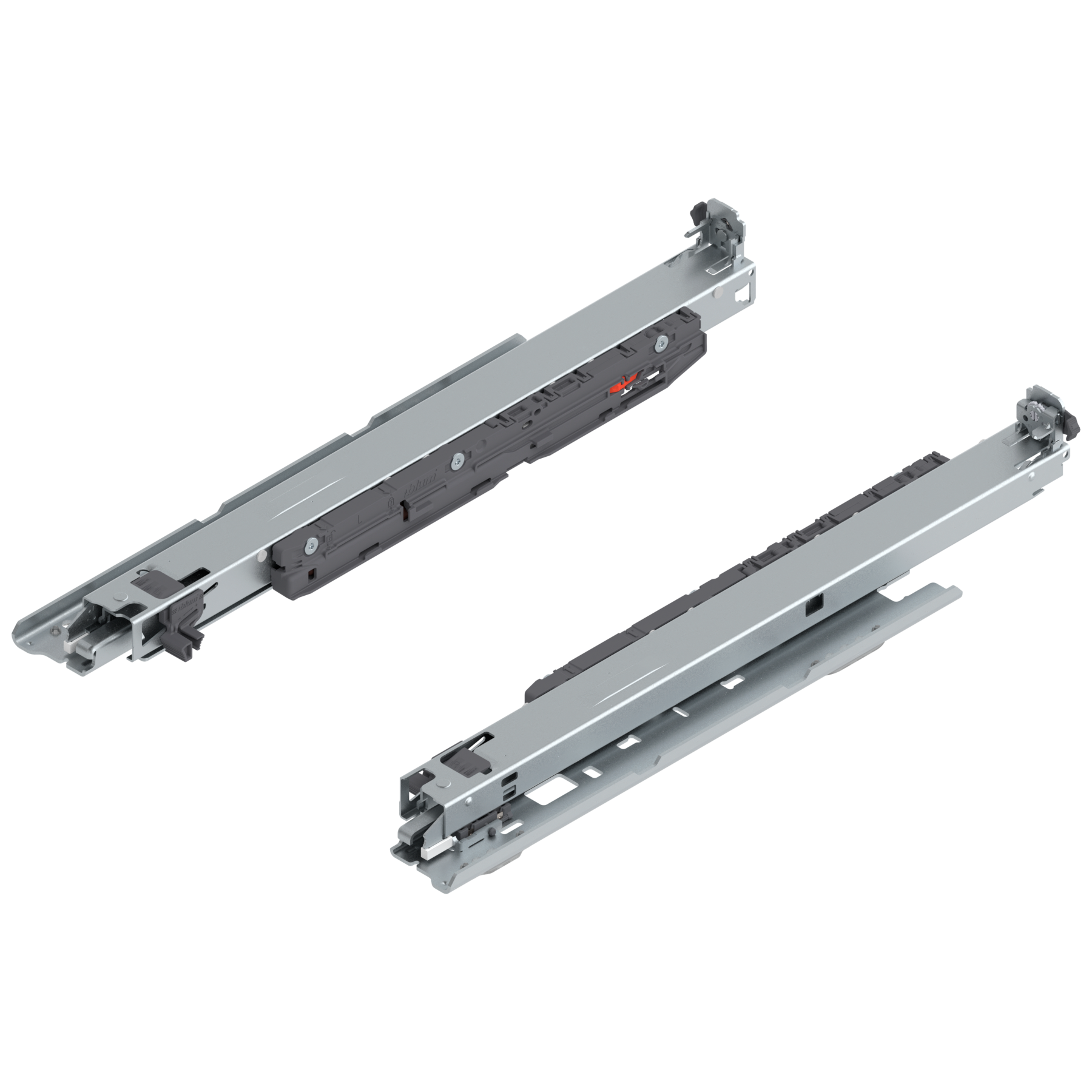 MOVENTO z BLUMOTION S, pełny wysuw, prowadnica, 40 kg, dł.=400 mm, wymaga sprzęgła, montaż do dna, lewa/prawa, cynkowana