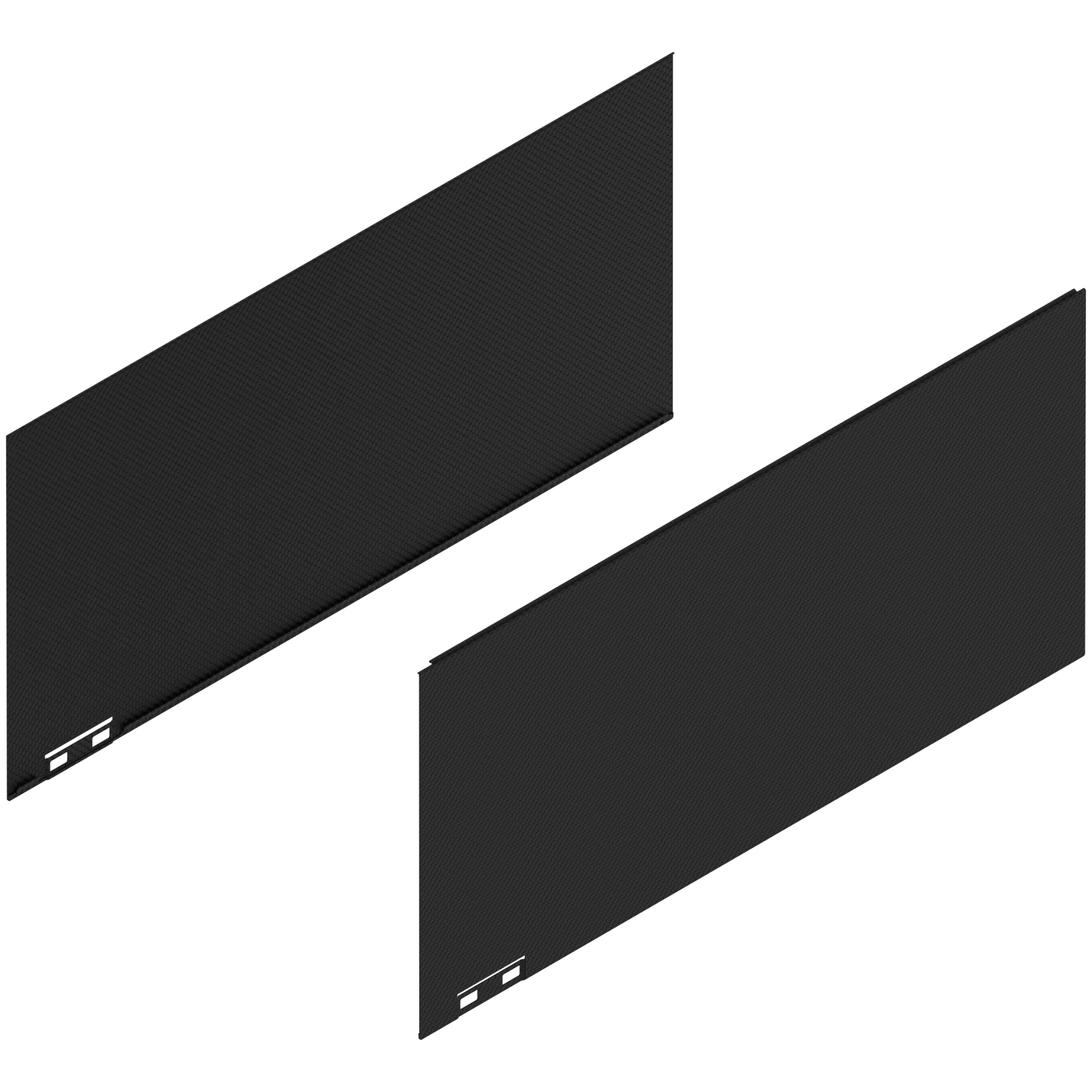 LEGRABOX Element dekoracyjny, wysokość F (241 mm), dł.=500 mm, prawy+lewy, czarny carb./carb.look