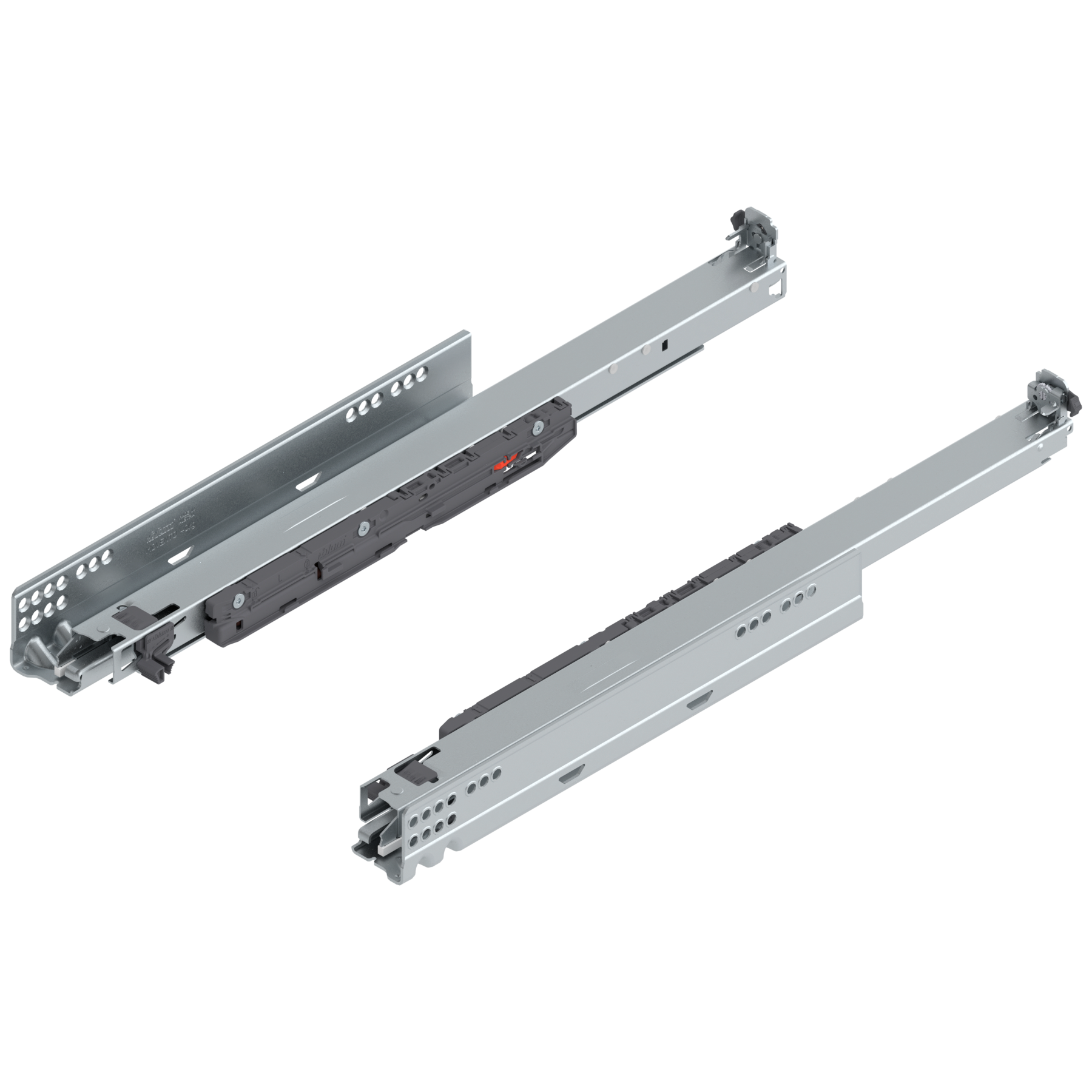MOVENTO z BLUMOTION S, pełny wysuw, prowadnica, 40 kg, dł.=500 mm, wymaga sprzęgła, lewa/prawa, cynkowana